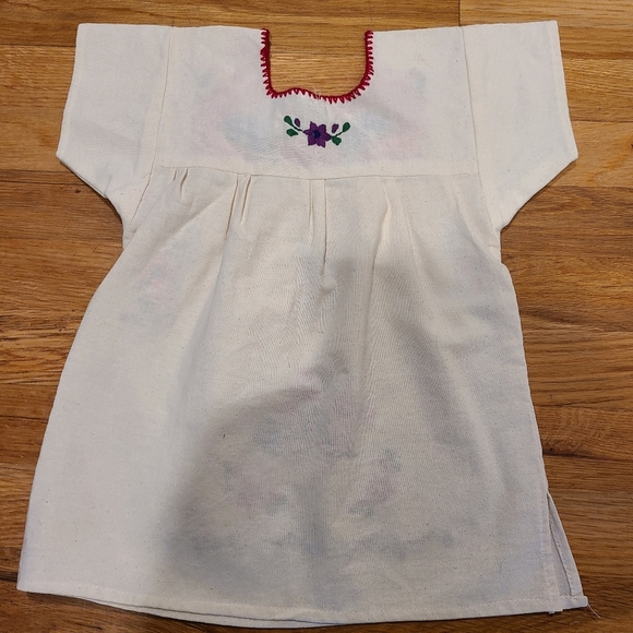 Artesanias Mickey Traditional Mexican Huipil Embroidered Dress - Picture 5 of 6